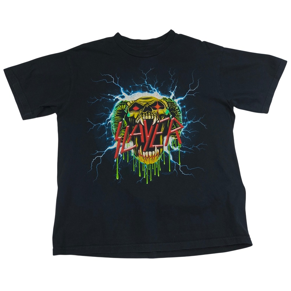 Slayer Legacy Collection Mens Large Black Graphic T-Shirt Skull Lightning 2021